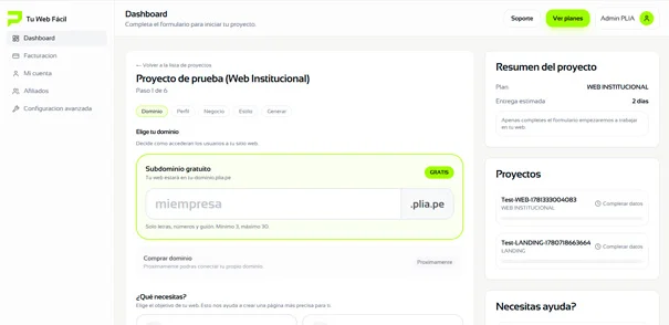 Paso 1: Regístrate y entra a tu panel — cómo usar el panel de afiliados de PLIA